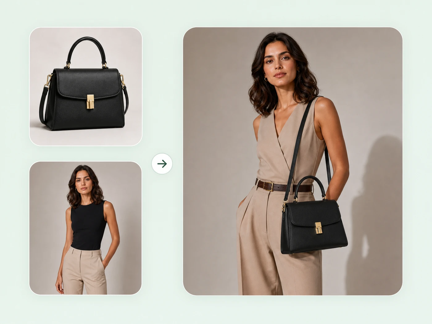 AI workflow cover for product-on-model ecommerce photography