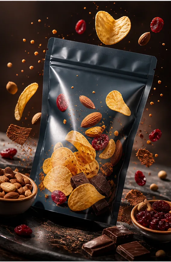 AI snack package ecommerce campaign image