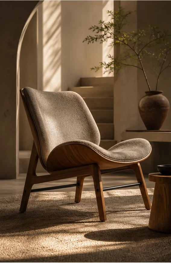 AI furniture lounge chair interior ecommerce image