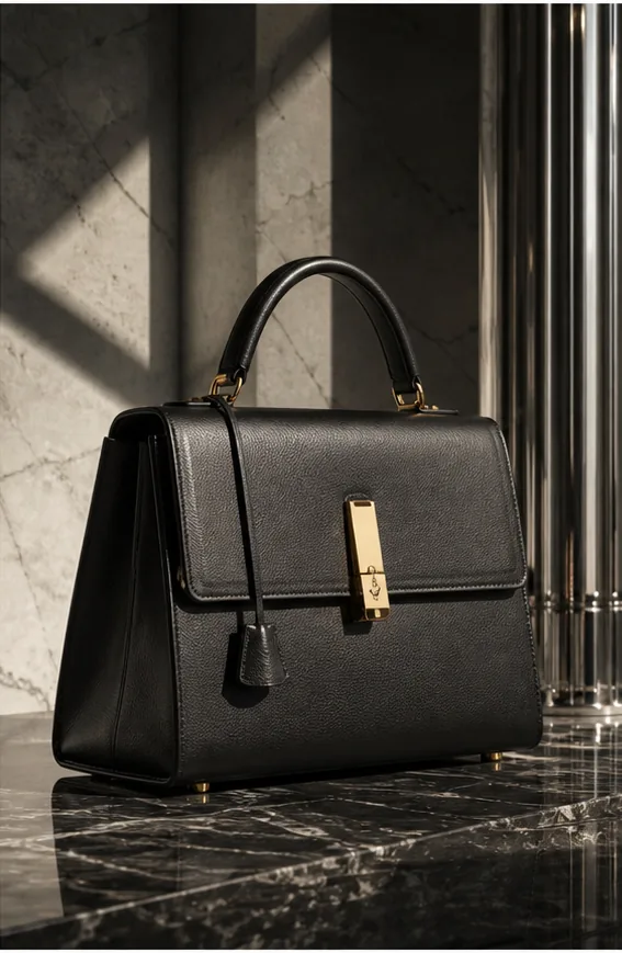 AI handbag and accessory gift set ecommerce image